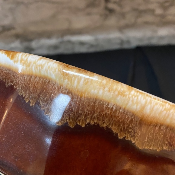 * McCoy Pottery Brown Drip Oval Baking Bowl Oven Proof Stonewear Brown Drip - Picture 6 of 6